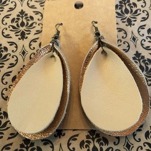 Genuine leather earrings